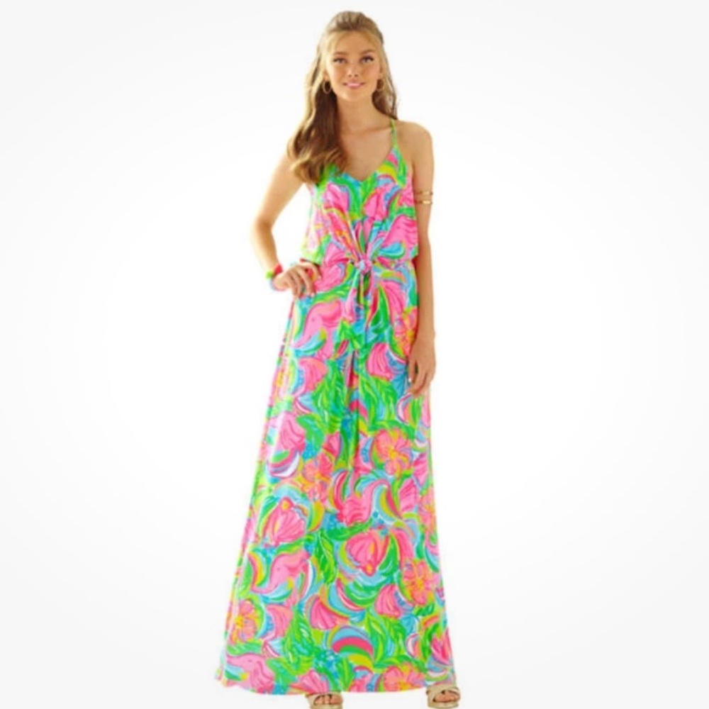 RARE NWOT Lilly Pulitzer Rosa Maxi Dress in So A Peeling